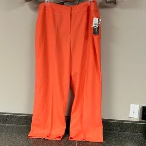 2/4  nwt linen blend Darjoni coral dress pants 22w